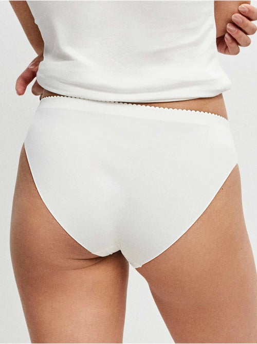 Lot de 3 culottes classiques sans coutures en microfibre - Kiabi