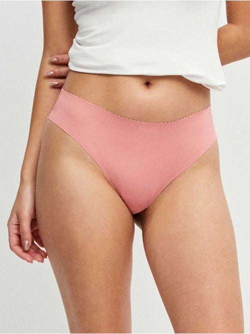 Lot de 3 culottes classiques sans coutures en microfibre - Kiabi