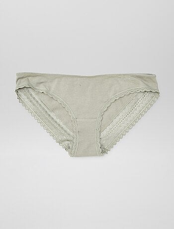 Lot de 3 culottes coton dentelle