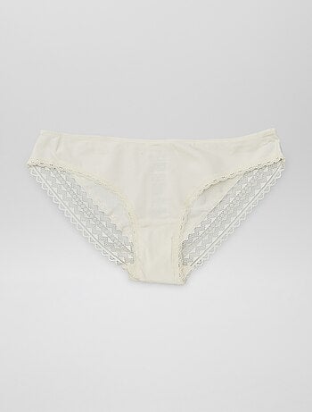 Lot de 3 culottes coton dentelle