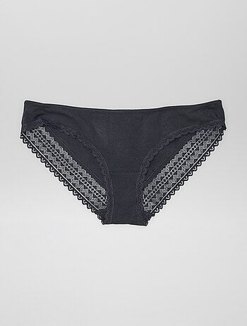 Lot de 3 culottes coton dentelle