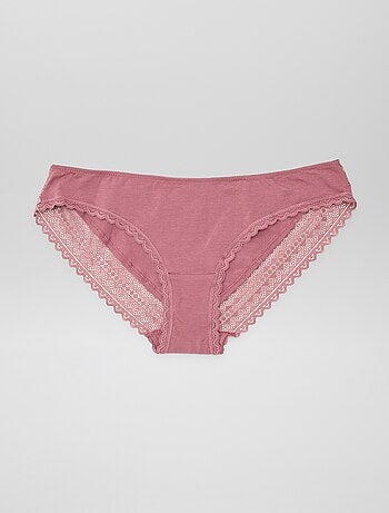 Lot de 3 culottes coton dentelle