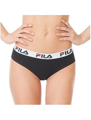 Lot de 3 culottes coton femme fila gris, noir et blanc fila