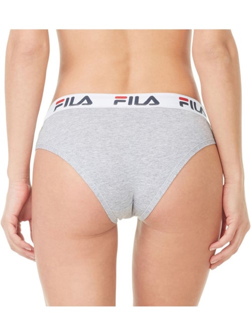 Lot de 3 culottes coton femme fila  gris, noir et blanc fila - Kiabi