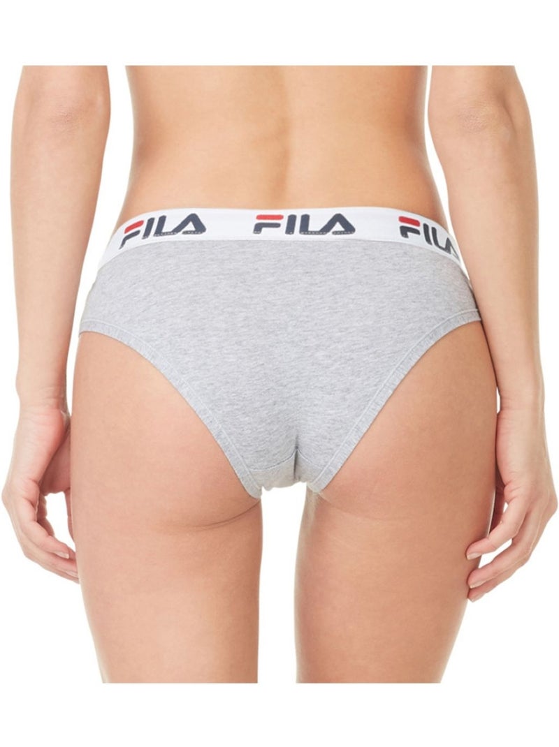 Lot de 3 culottes coton femme fila  gris, noir et blanc fila Noir - Kiabi