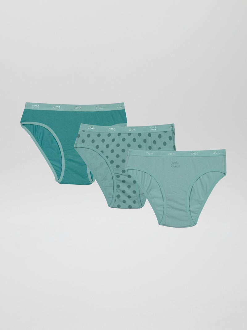Lot de 3 culottes 'DIM' Bleu - Kiabi