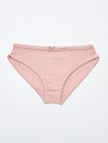 Lot de 3 culottes en maille pointelle