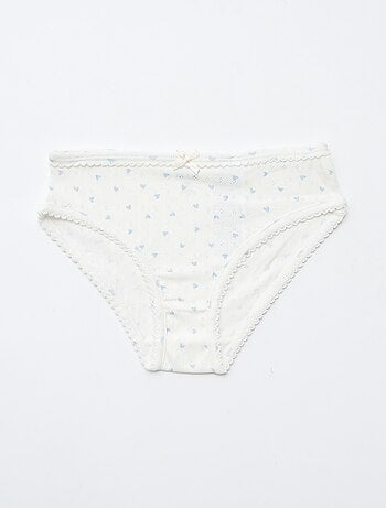 Lot de 3 culottes en maille pointelle