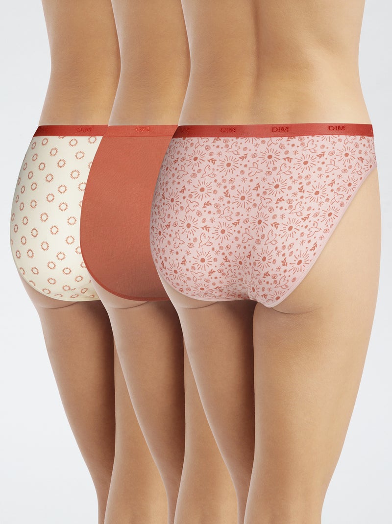 Lot de 3 culottes fantaisies 'DIM' Jaune - Kiabi