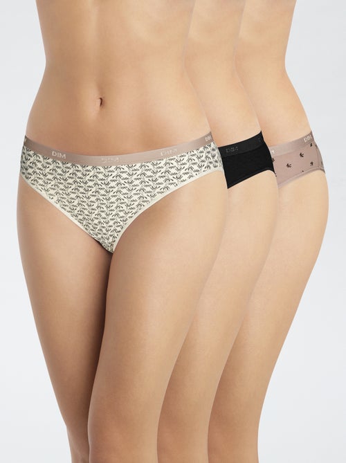 Lot de 3 culottes fantaisies 'DIM' - Kiabi