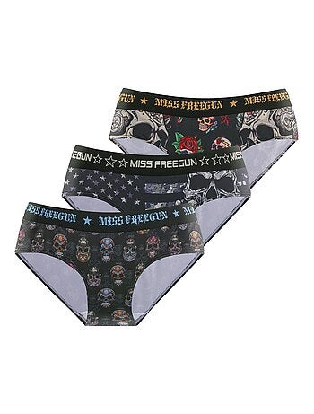 Lot de 3 culottes femme camo freegun