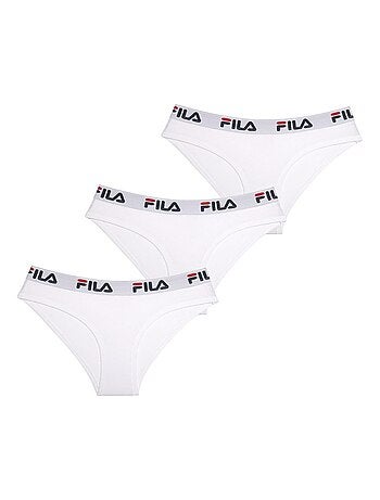 Lot de 3 culottes femme en coton couleur blanche fila