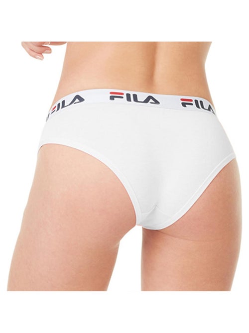 Lot de 3 culottes femme en coton  couleur blanche fila - Kiabi