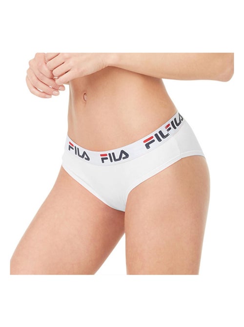 Lot de 3 culottes femme en coton  couleur blanche fila - Kiabi