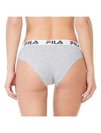Lot de 3 culottes femme en coton couleur grise fila