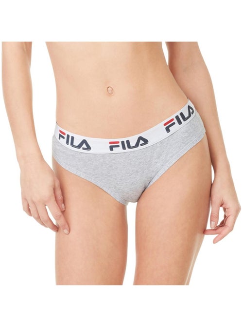Lot de 3 culottes femme en coton  couleur grise fila - Kiabi