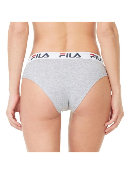 Lot de 3 culottes femme en coton  couleur grise fila - Kiabi