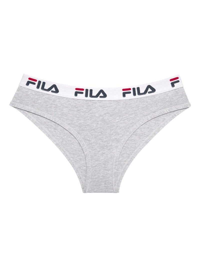 Lot de 3 culottes femme en coton  couleur grise fila Gris - Kiabi