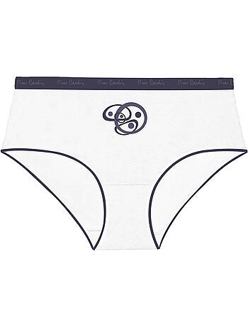 Lot de 3 culottes femme en coton uni imprimé ceinture fine 2cm pck29 pierre cardin