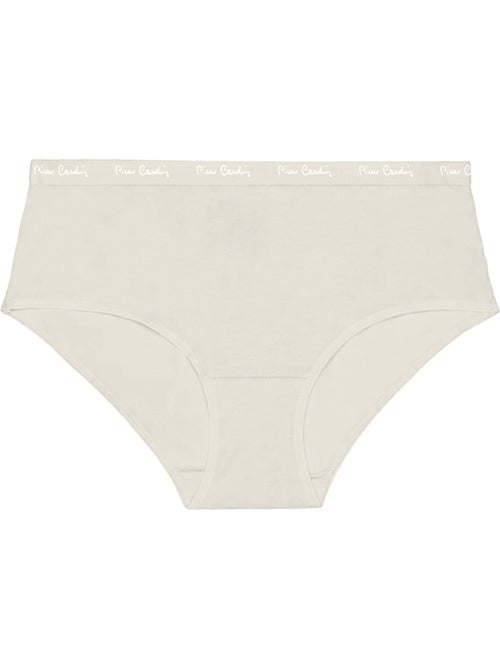 Lot de 3 culottes femme  en coton uni imprimé ceinture fine 2cm pck49 pierre cardin - Kiabi