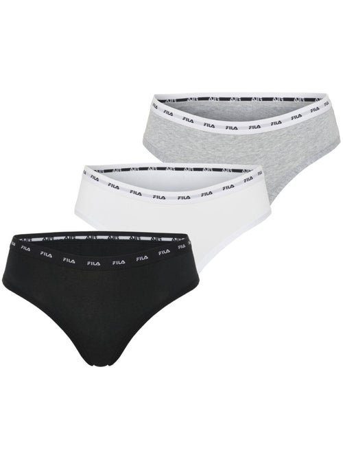 Lot de 3 culottes femme uni fila - Kiabi Lot de 3 culottes femme uni fila - Kiabi