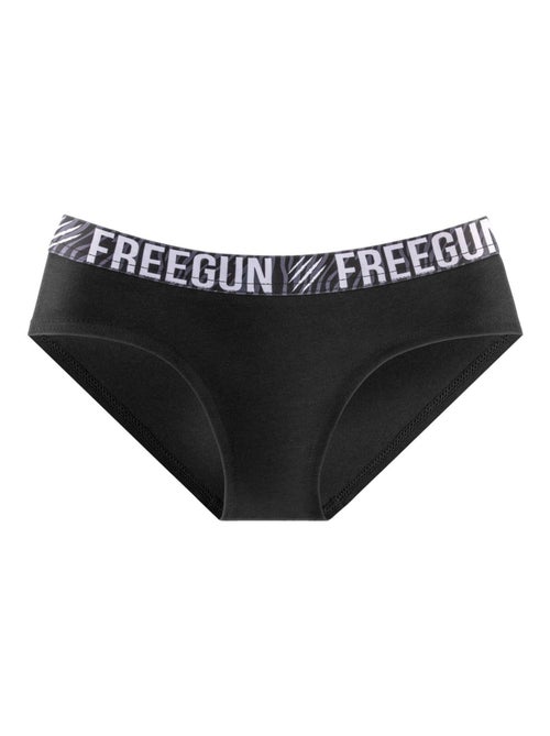 Lot de 3 culottes fille en coton bestial freegun - Kiabi