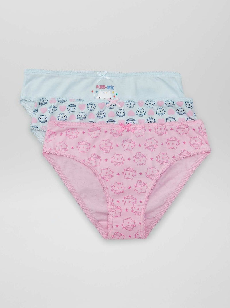 Lot de 3 culottes 'Gabby et la maison magique' bleu/rose - Kiabi