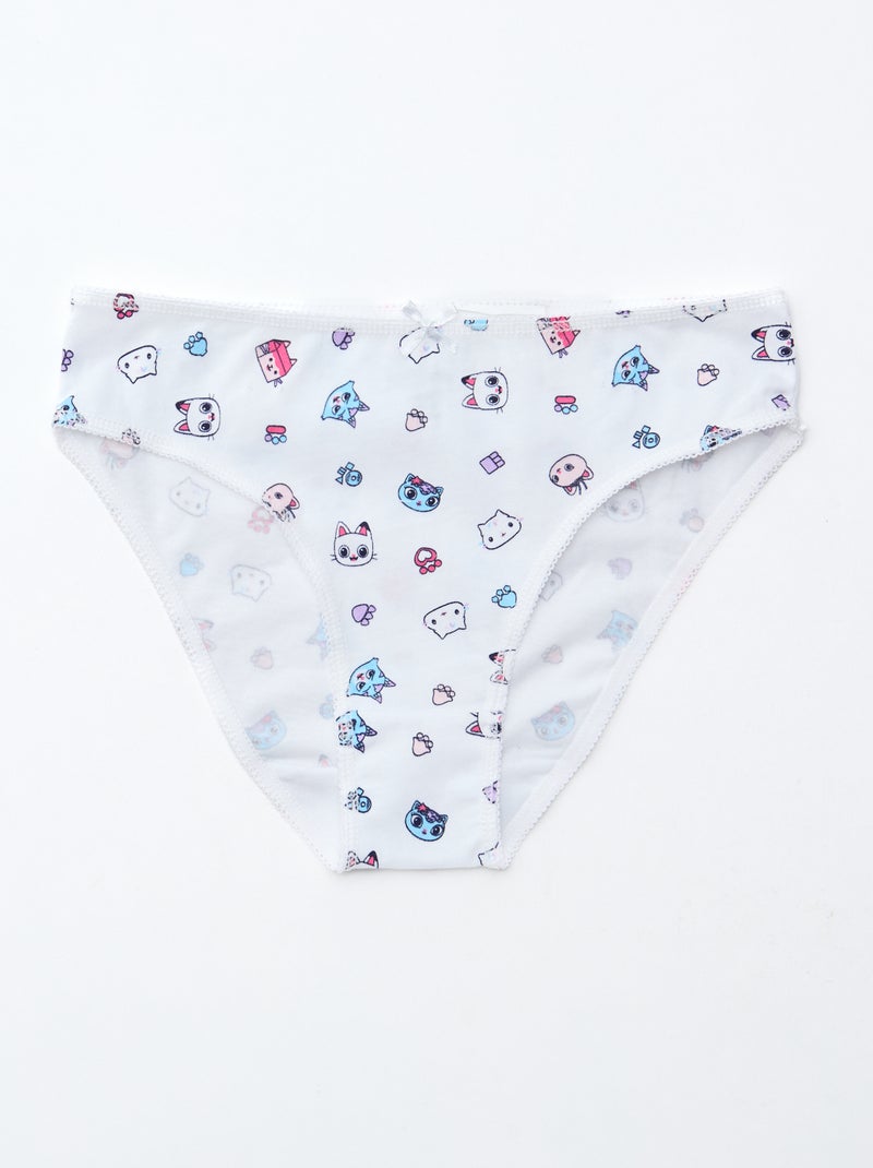 Lot de 3 culottes 'Gabby et la maison magique' en coton Blanc - Kiabi
