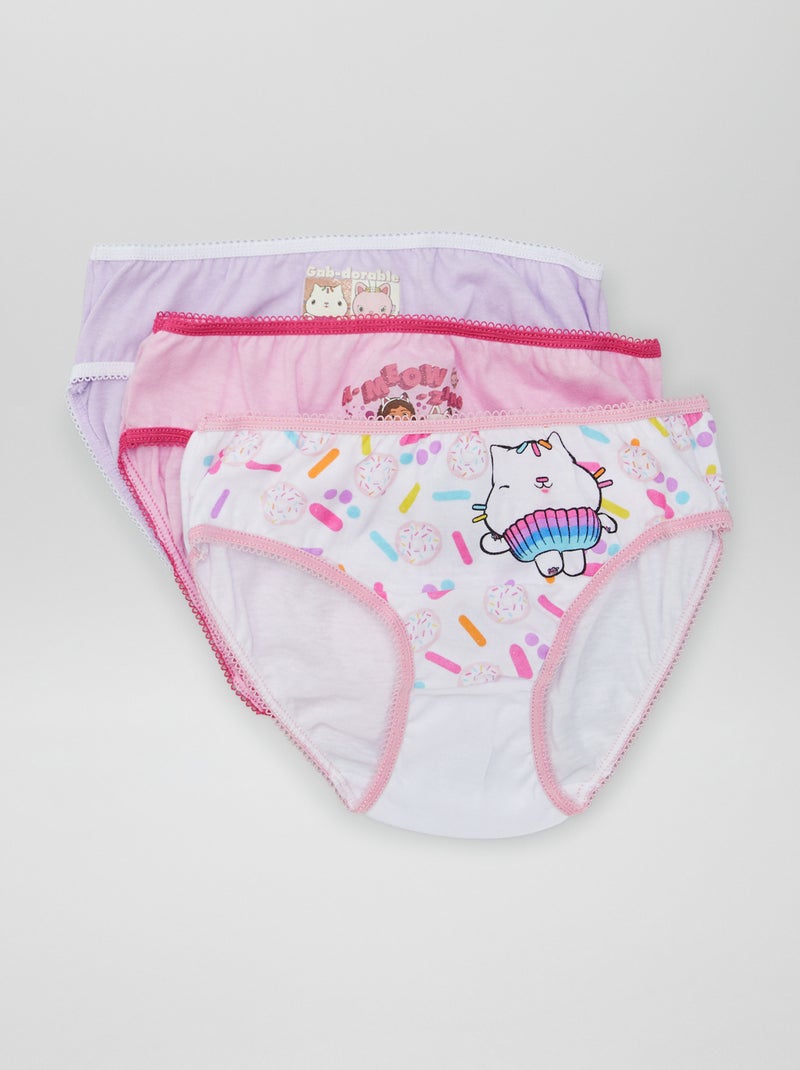 Lot de 3 culottes 'Gabby et la maison magique' Violet - Kiabi