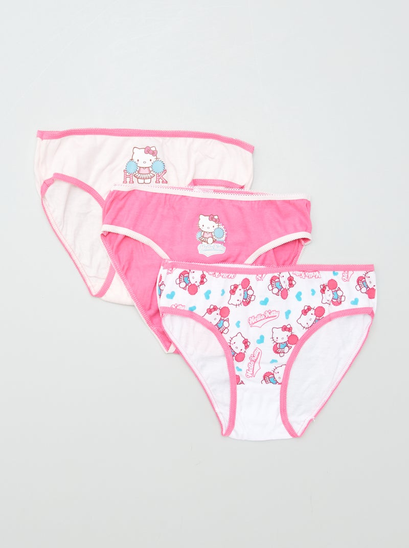 Lot de 3 culottes 'Hello Kitty' Rose - Kiabi