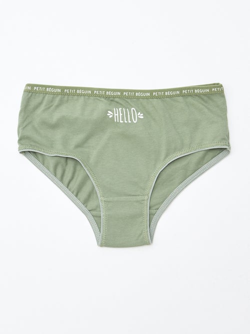 Lot de 3 culottes imprimé 'Petit Béguin' - Kiabi