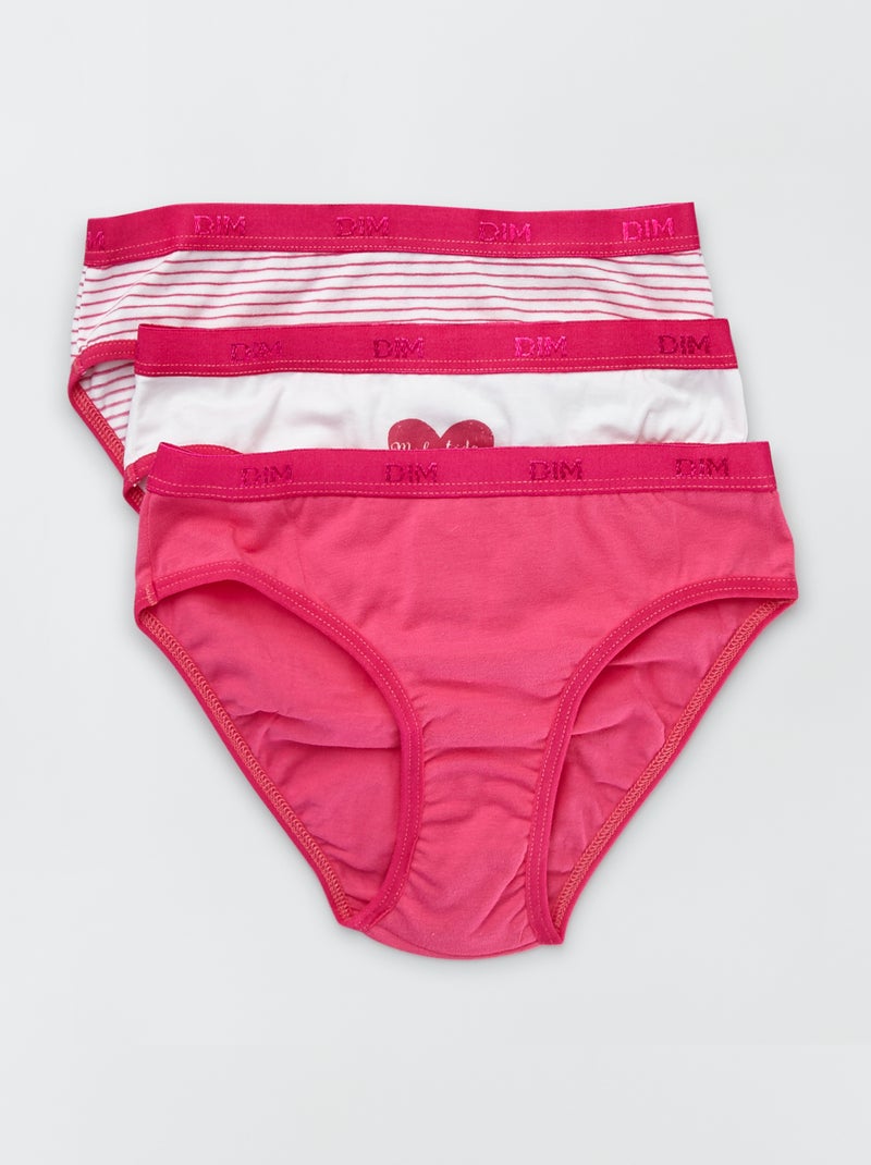 Lot de 3 culottes Les Pockets de 'DIM' rose - Kiabi
