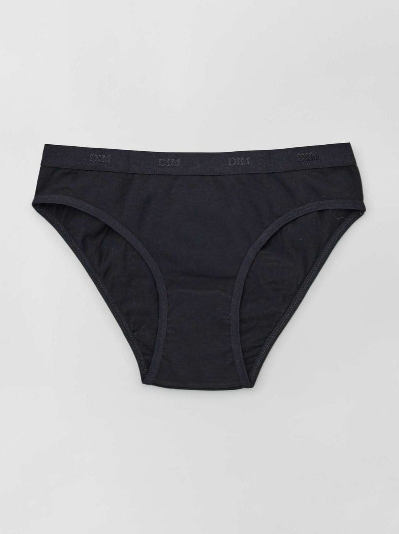 Lot de 3 culottes 'Les Pockets' 'DIM' noir/blanc/gris - Kiabi