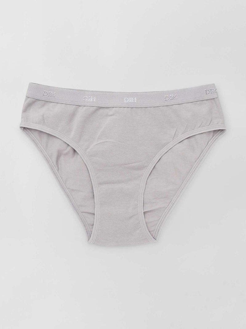 Lot de 3 culottes 'Les Pockets' 'DIM' noir/blanc/gris - Kiabi