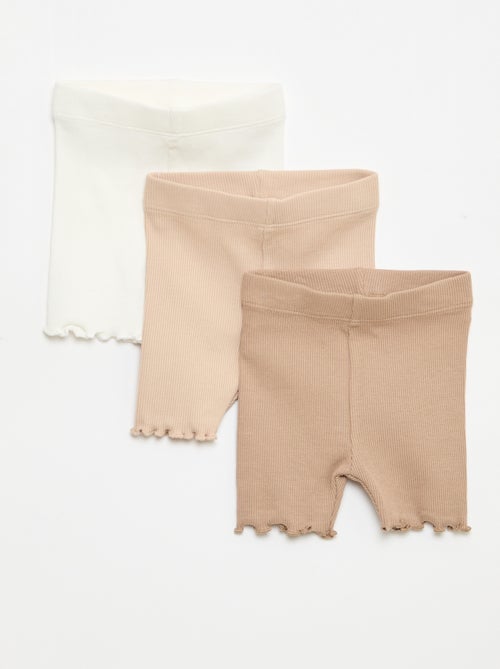 Lot de 3 cyclistes côtelés - Kiabi