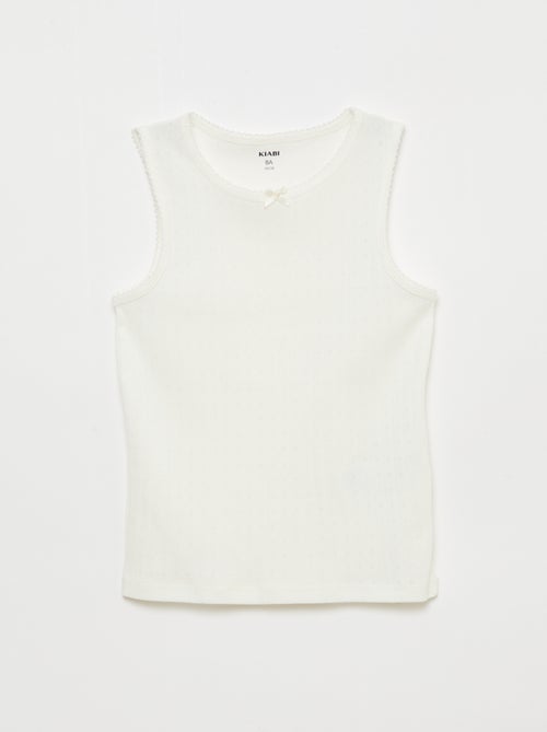 Lot de 3 débardeurs en maille pointelle - Kiabi