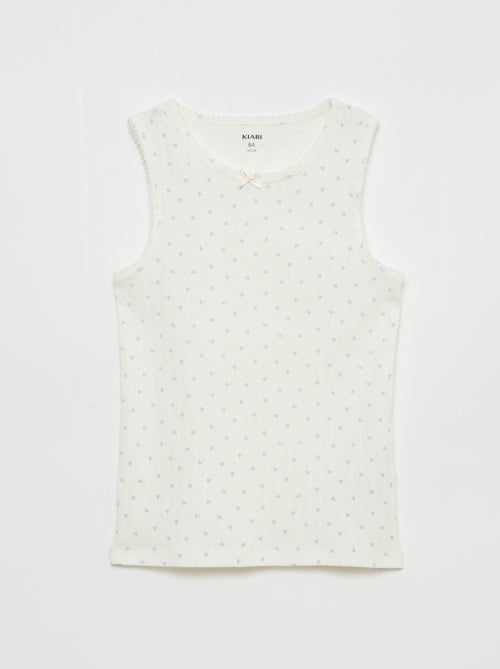 Lot de 3 débardeurs en maille pointelle - Kiabi