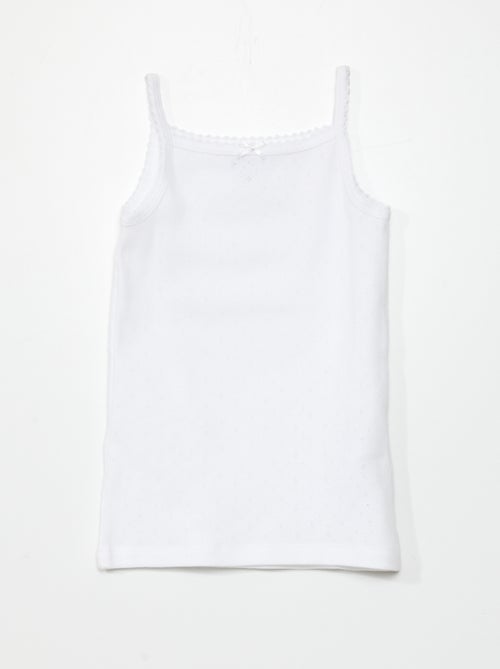 Lot de 3 débardeurs en maille pointelle - Kiabi