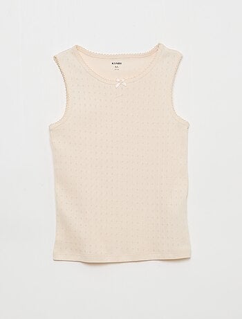 Lot de 3 débardeurs en maille pointelle