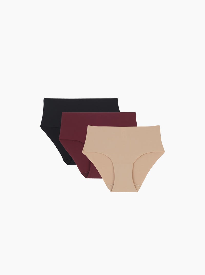 Lot de 3 hipsters de sport jule - rougegorge lingerie Noir Multicolore - Kiabi