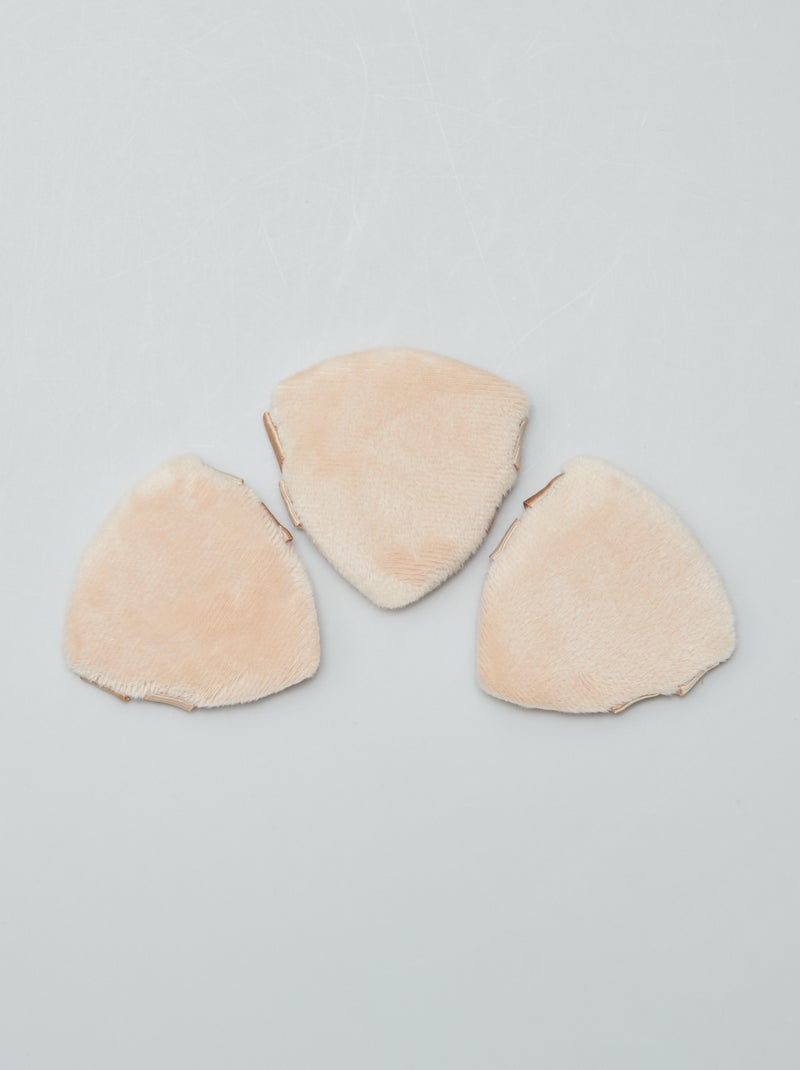 Lot de 3 houppettes pour poudre Blanc - Kiabi