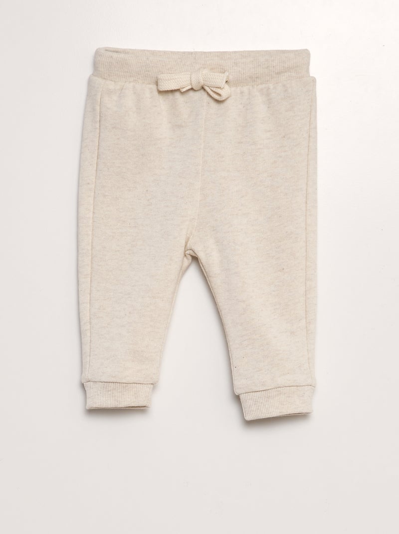 Lot de 3 joggings unis Beige - Kiabi