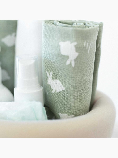 Lot de 3 langes bébé - motif lapin - Kiabi Lot de 3 langes bébé - motif lapin - Kiabi