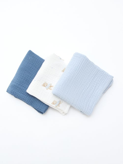 Lot de 3 langes en coton - Kiabi