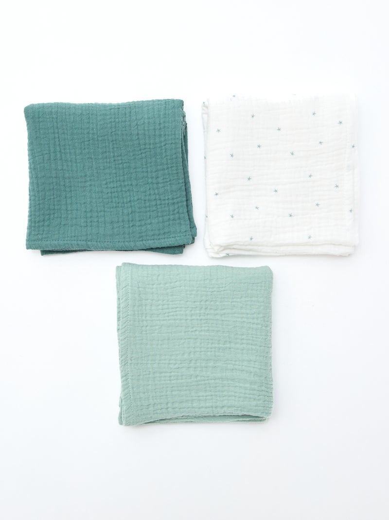 Lot de 3 langes en coton Beige - Kiabi