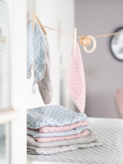 Lot de 3 langes en coton bio - ROBA 'Lil planet' - Kiabi