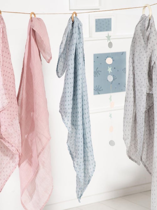 Lot de 3 langes en coton bio - ROBA 'Lil planet' - Kiabi