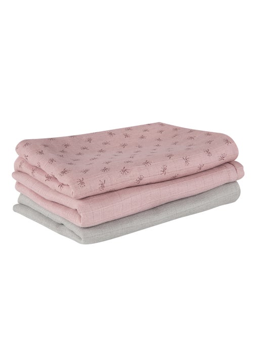 Lot de 3 langes en coton bio - ROBA 'Lil planet' - Kiabi
