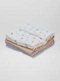 Lot de 3 langes en coton Bleu - Kiabi