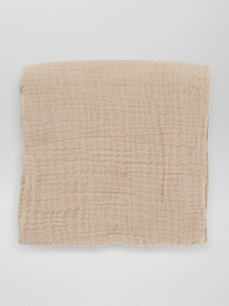 Lot de 3 langes en gaze de coton Blanc - Kiabi